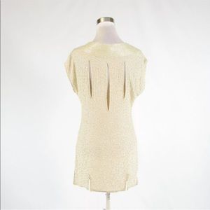 silk CANDELA NYC bead shift Backless mini dress